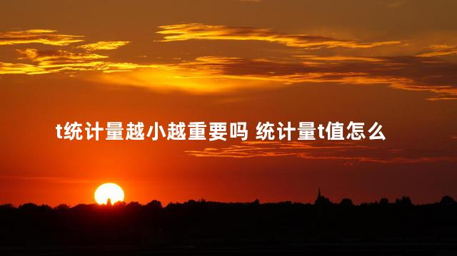 t统计量越小越重要吗 统计量t值怎么算